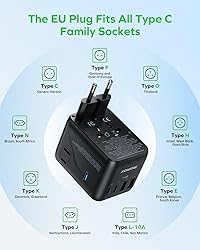MOMAX Mini Universal Travel Adapter, GaN 70W