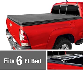 Amazon Com Soft Tri Fold Truck Bed Tonneau Cover For 1982 2013 Ford Ranger 1994 2011 Mazda B Series Pickup Styleside 6 Bed Automotive