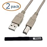 2-Pack Huetron 3ft & 10ft USB Cable A to B