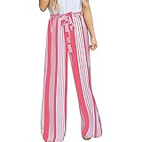 2019 Palazzo Pants,Women Casual Stripe Print Wide Leg Trousers Leggings by-NEWONSUN