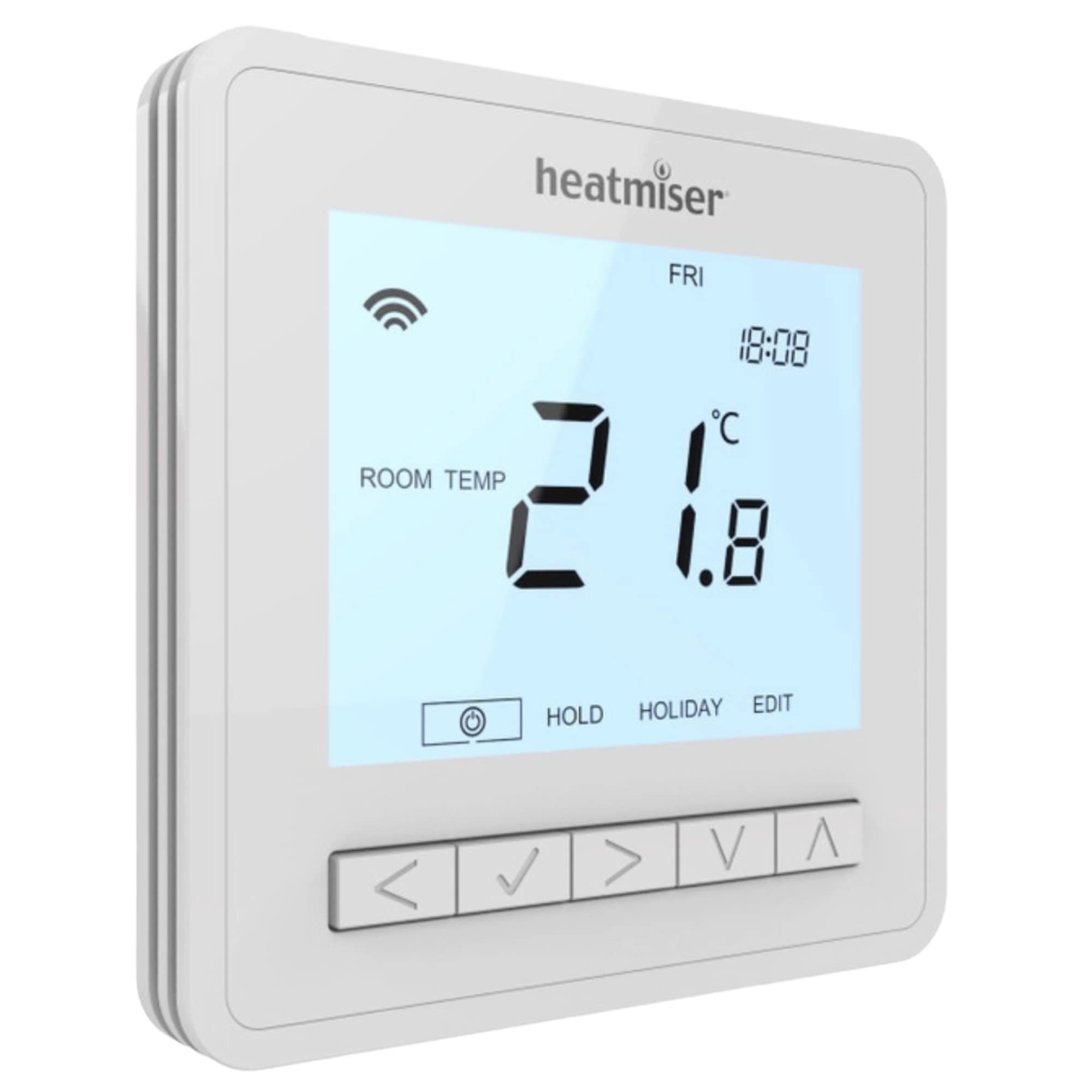 Heatmiser NeoAir V3 Smart Wireless Programmable Room Thermostat for Use with RF Switch UH8-RF NeoHub (Glacier White)