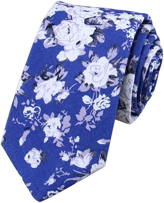 JUNGEN Corbata de Hombre con Estampado de Flores de Tinta