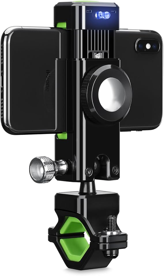 LOPOO Bike Phone Mount with LED Light 360° Rotation Bicycle