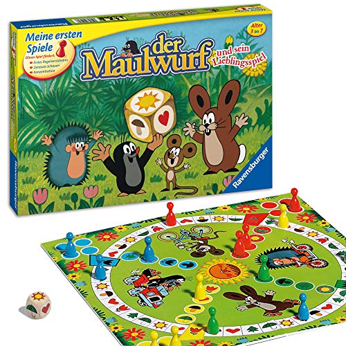 Ravensburger 21570 - Der Maulwurf und sein Lieblingsspiel - Spieleklassiker für Kinder, Spiel für Erwachsene und Kinder…