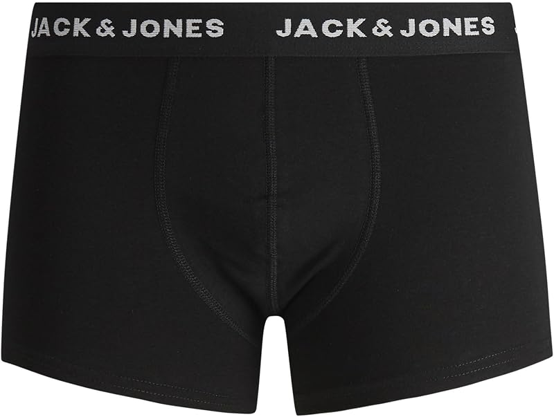 JACBASIC Trunks 7 Pack Boxer a Pantaloncino Uomo, Nero, L