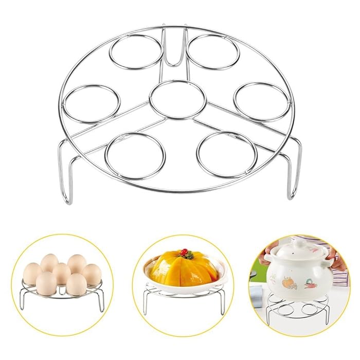 SY-Athena Egg Steamer Rack, Steamer Rack for Instant Pot Accessories Stackable Egg Vegetable Steaming Rack for Pressure Cooker, Insert, 1-Pack