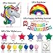25Pack Colorful Happy Birthday banner &32 inch Unicorn balloons Bright Rainbow Stars Foil balloon For First birthday party decorations Baby shower Unicorn party supplies (colorful)