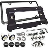 Aootf Rear License Plate Bracket Frame- Compatible with BMW 1 to 6 Series Mount Tag Holder with Plug-in Expanding Nuts & Carb