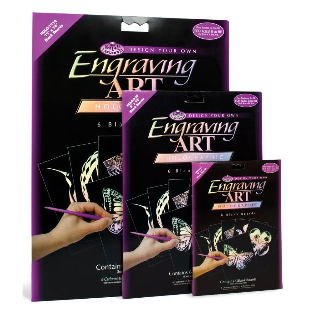 Royal & Langnickel Engraving Art Holographic 5 x 7 inch Blank Board (Pack of 6)