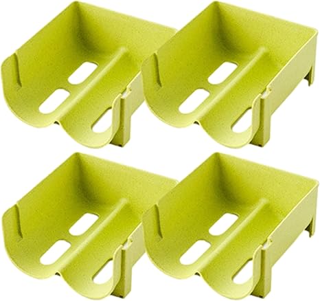 Amazon Leiasnow ボトル ペットボトル ホルダー 収納ラック ボトルホルダー 瓶 缶ビール 収納 冷蔵庫 ラック グリーン4個 キッチン収納 オンライン通販