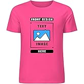 Custom T Shirts, Add Picture/Logo/Text Customized T Shirts for Men/Women Gifts, Personalized Unisex Crewneck Tee Shirt