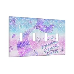 Purple Mermaid Tail Scales 4 Gang Quad Toggle