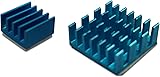 GorillaPi Heatsink For Raspberry Pi 3 Model B/ Pi 2. 2Pc Set (x2 aluminium) With Pre Installed Heatsink Adhesive Offering a Significant Cooling Advantage