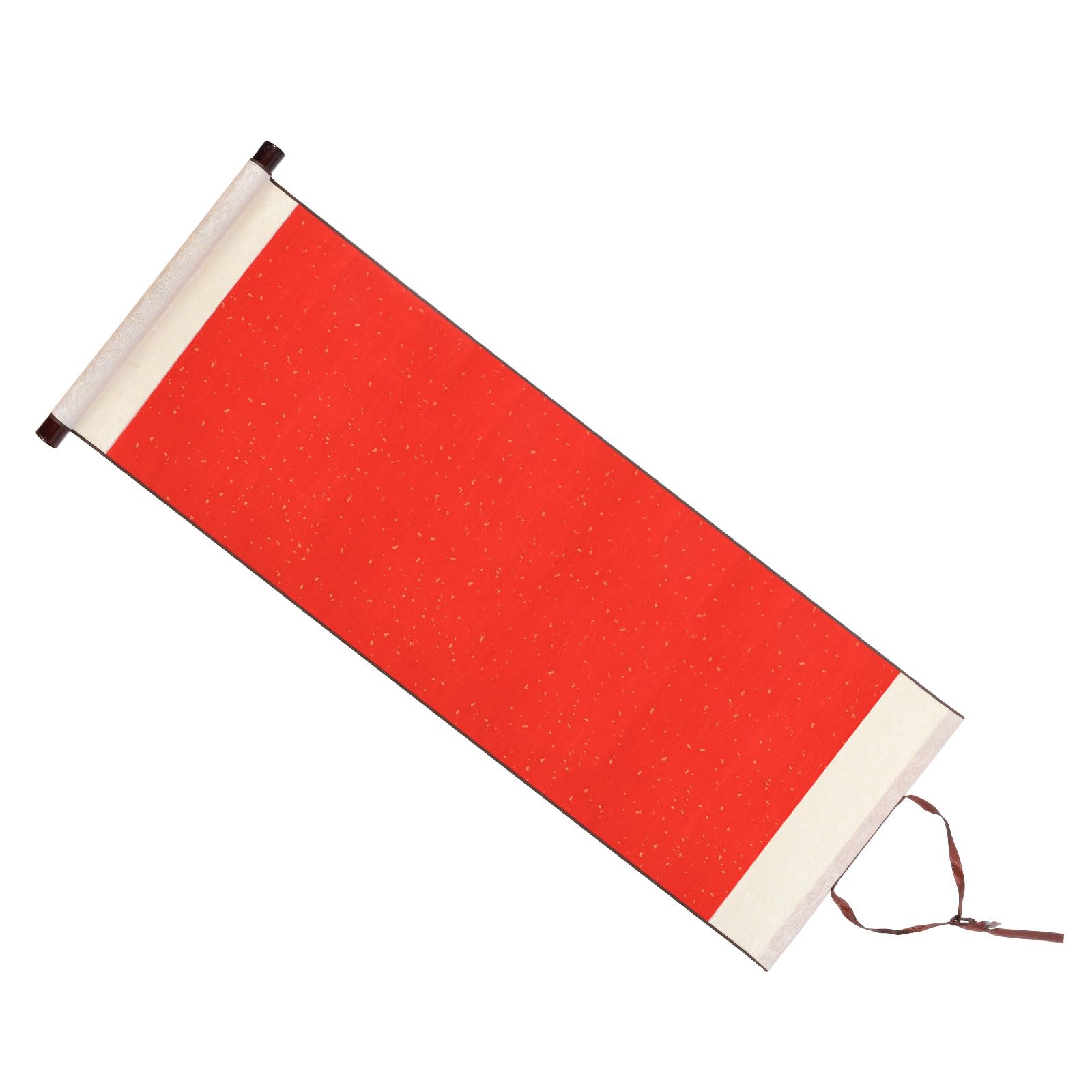 PATIKIL 31x12 Inch Xuan Paper Scroll, Silk Half Raw Ripe Blank Hanging Xuan Paper Chinese Calligraphy Practice Roll for Art Painting Home Decor, Red