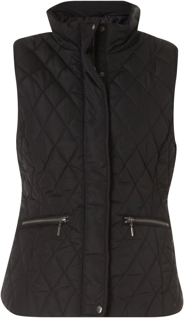 Yest Black Quilted Waistcoat