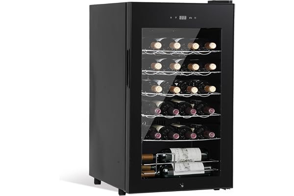 GarveeHome 24 in Wine Cooler Under Couter, 51 Bottle Dual Zone Wine Fridge Wine Cooler Refrigerator with Digital Temperature Control, Temperature Memory, Stainless Steel, Built-in or Freestanding
