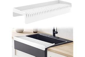 TAEYONK Silicone Kitchen Sink Edge Protector,sink edge guard for Kitchen Sink Accessories Gadgets Kitchen Sink Stainless Steel Splash Guard For Bathtub Sink kitchen sink protector(4"X20")