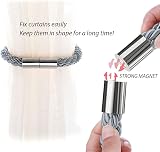 Pretty Jolly 2 Pack Magnetic Curtain Tiebacks Dark Grey Modern Drape Holdbacks view 4