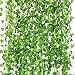 CQURE 12 Pack 84 Ft Ivy Garland,Greenery Leaf Vine Garland Artificial Foliage for Wedding Party Garden Wall Decoration