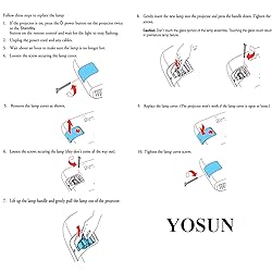 YOSUN v13h010l69 Projector Lamp for Epson elplp69