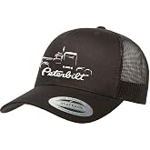 Peterbilt 389 Semi Truck Fully Embroidered YP 6606 Snapback Trucker Fitted Cap