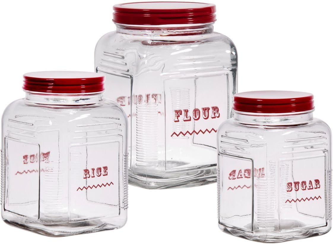 glass containers for flour and sugar