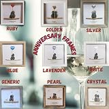Personalised Silver 25th Wedding Anniversary Pebble Art Frame view 9