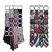 Marcus Mayfield Men's Tie Rack, The No Snags, Best Space Saving, Tie & Scarf Hanger for Ties, Scarves & Accessories | Closet Organizer & Holder | Stores Over 2 Dozen Ties (1-Black)