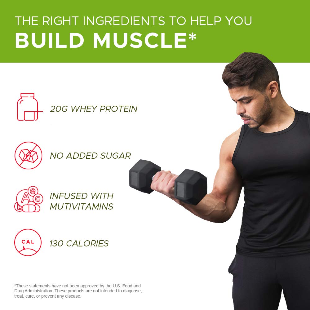 NoorVitamins Pure Whey Protein Powder, Chocolate Flavor - Preservative, GMO & Gluten Free - Infused w/ Superfoods & Natural Vitamins - Support Muscle Recovery & Curb Hunger - Halal (30 Servings) 2lbs
