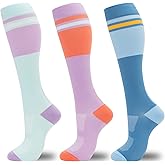 fenglaoda Compression Socks for Women Men 3 Pairs Graduated Compression Support Circulation Socks for Nurses