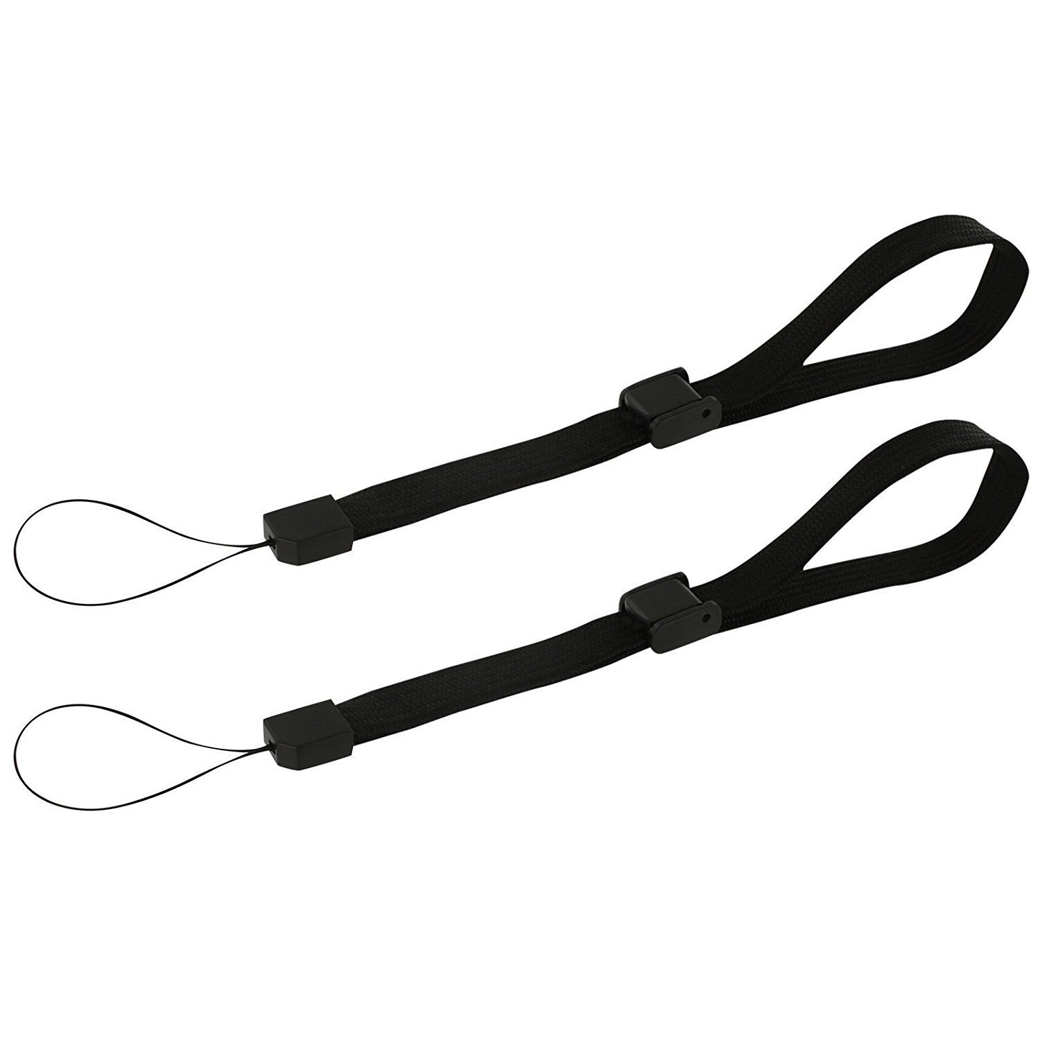 Hand Wrist Strap Wristband for PSP 1000 2000 3000 Go PSV PS3 Move Cameras DS DS Lite DSi DSi XL 2DS 3DS 3DS XL Wii Remote Wii U, MP3 Music Players (2 x Black)