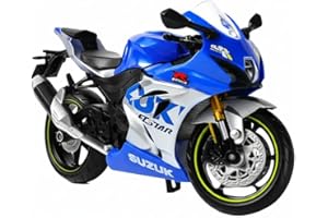 SHINESIGNAL 1:12 Motorcycle Model Toy for Suzuki GSX R1000R Metal Die-cast with Plastic Motorcycle Model No Assembly Required Mini Finished Moto Gift for Adult（Blue）
