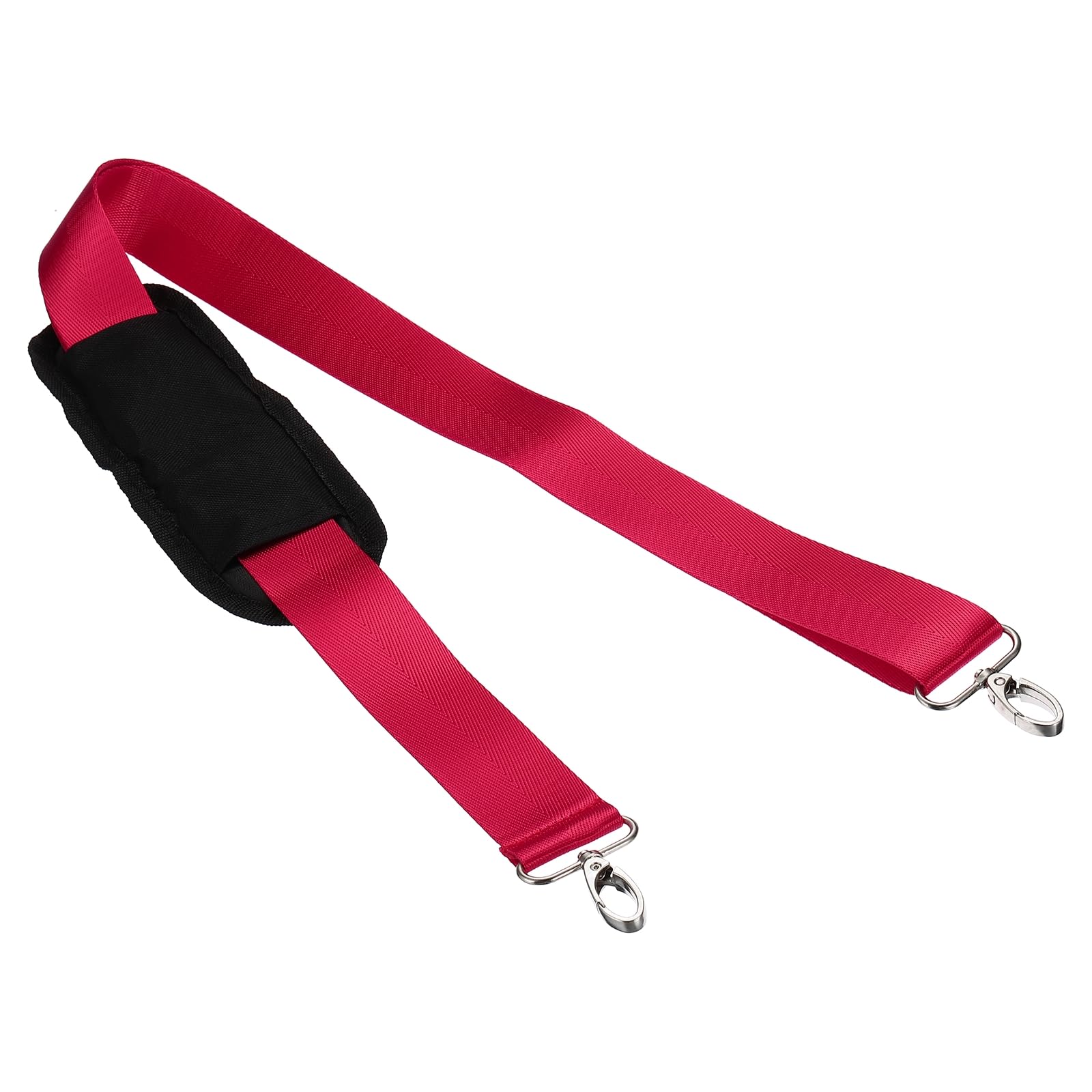 Photo 1 of PATIKIL 59" Shoulder Strap, 1.5" Width Nylon Adjustable Replacement Strap with Anti-Slip Padded Metal Swivel Hooks for Laptop Case Bag Briefcase, Red