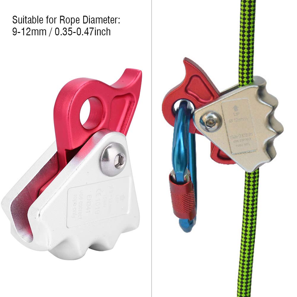 Leyeet Climbing Descender,15KN SelfBraking Stop Climbing Rope Grab