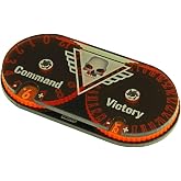 LITKO Command &amp; Victory Point Tracker | Compatible with Kill Team | 80x40mm oval | Dual dials, 0&ndash;12 &amp; 0&ndash;30 | Fluorescent dials, grey &amp; black plates | UV-printed, laser-engraved | For Warhammer
