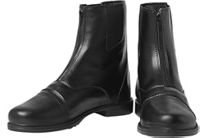 TuffRider Men’s Starter Front Zip Paddock Boots | Durable, Easy to Clean Water-Resistant Horse Riding Boots for Men