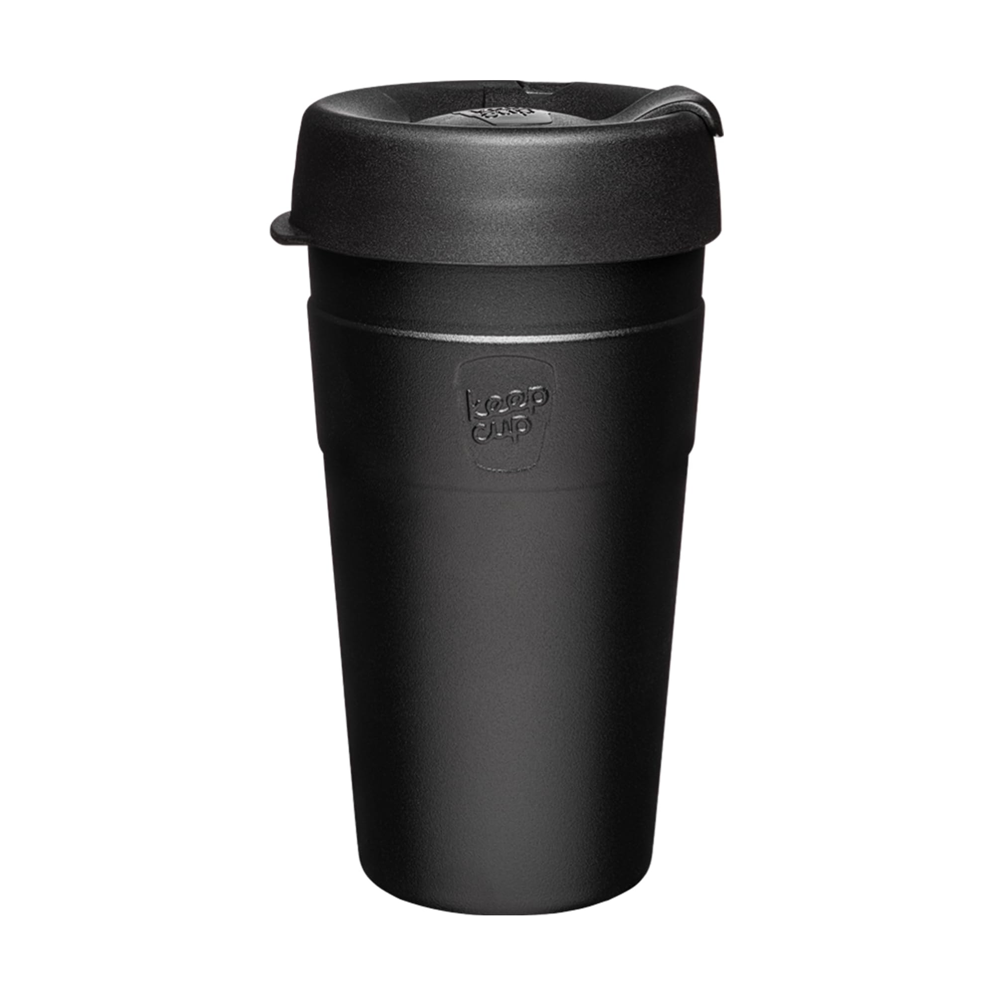KeepCup Thermal - Vacuum Insulated Stainless Steel, Reusable Coffee Cup with Splashproof Sipper Lid - 16oz/454ml - Black