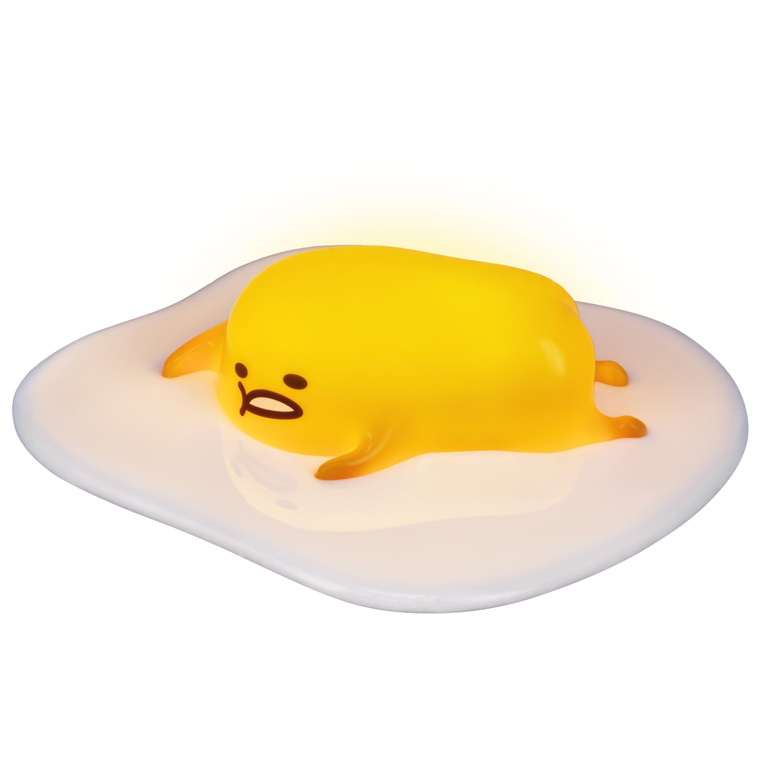 Paladone Gudetama Icon Light Officially Licensed Sanrio Flexible Rubber Egg 3D Lamp, Lazy Egg Night Light for Boys and Girls, Anime Cartoon Room Decor