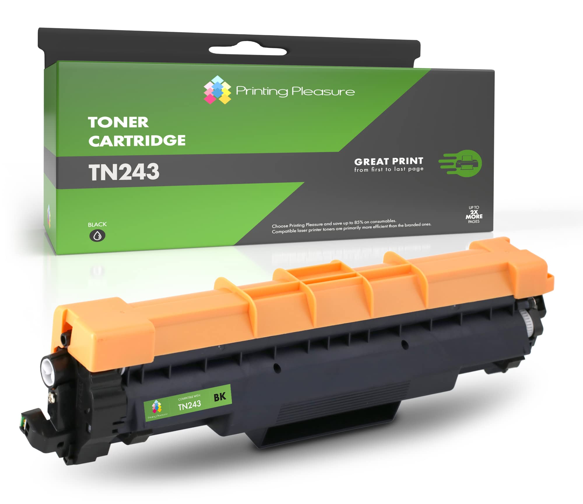 Printing Pleasure TN247 TN245 Replacement for Brother TN-247 TN-245 Toner Cartridge Compatible with Brother HL-L3210CW HL-L3230CDW HL-L3270CDW MFC-L3710CW MFC-L3750CDW 1 Black