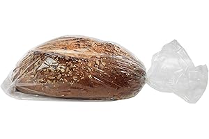 Bread Bags with Ties, Reusable, 100 Clear Bags and 100 Ties