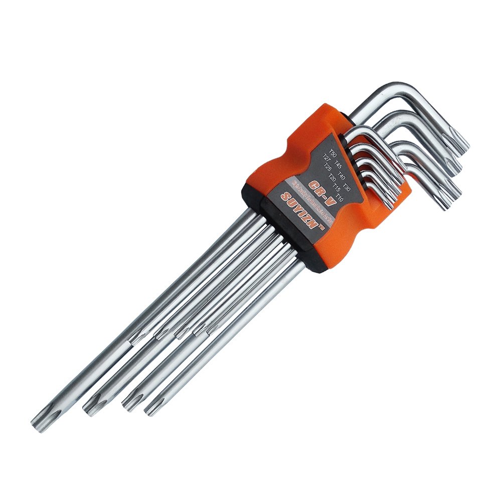 Buy SUYIZN Professional Torx Key Tool Security Tamper Proof Allen Key Set 9 Pieces T10T50 (Long