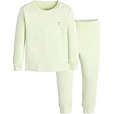 moimoln 6M-8Y Modal Cotton Solid Soft Breathable Baby Toddler Boys Girls Snug fit Pjs Long Sleeve Pajamas Set Sleepwear Daily