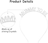 HOWAF Mummy To Be Sash and Tiara Set White Rose Gold Baby Shower Crown view 4
