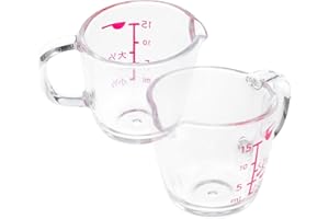IMIKEYA 2pcs 15ml Small Capacity Measuring Cups with Graduated Scale, Thickened Food-Grade Plastic Liquid
