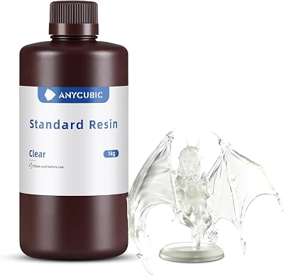 ANYCUBIC 3D Printer Resin 1KG Standard 405nm UV Fast Curing Clear