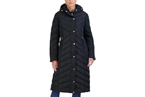 Madden Girl Womens Maxi Puffer Winter Coats - Long Quilted Jackets for Women Weather Resistant Puffer Parka Hooded Jacket