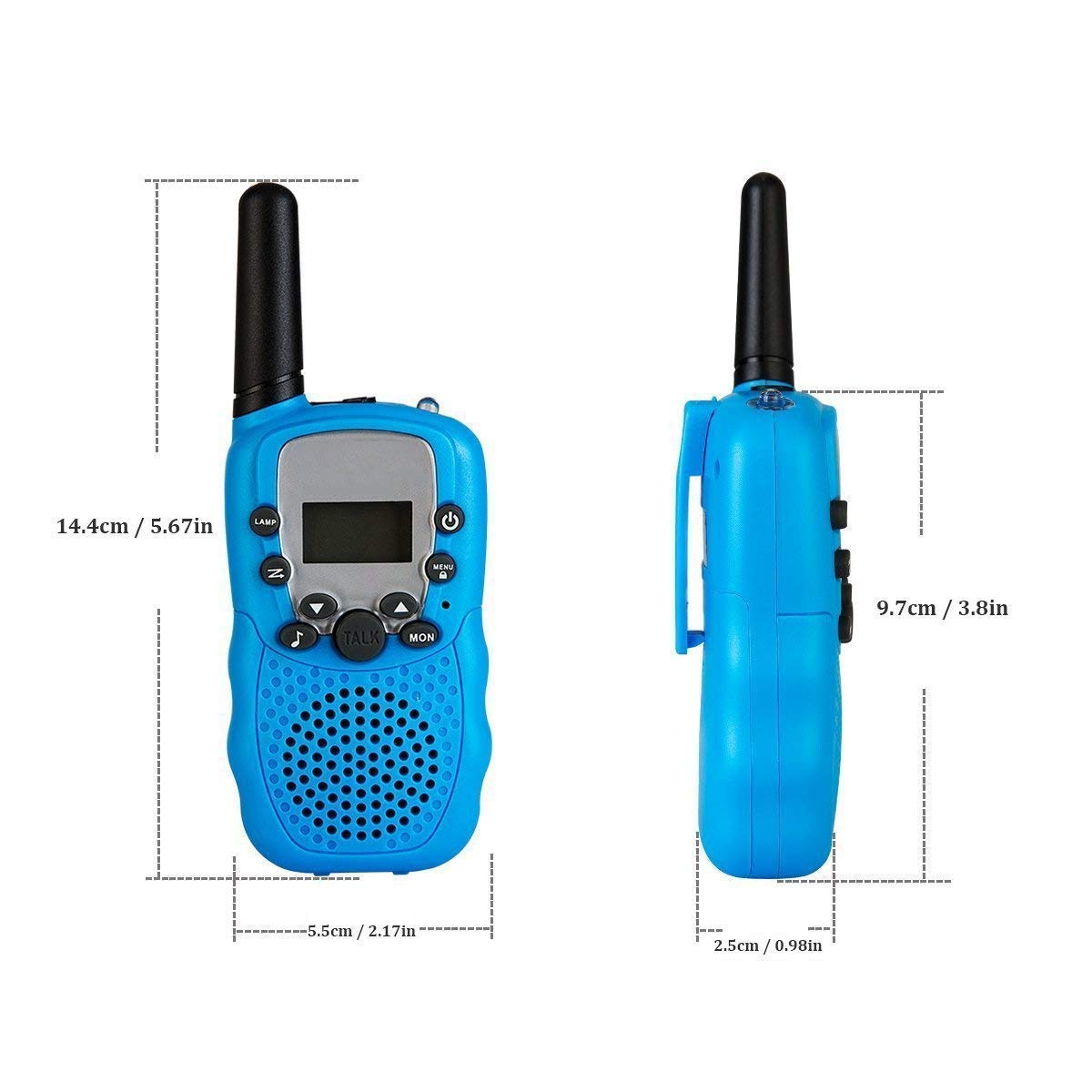 ESYNiC 6-Delige Walkie Talkie Radio Oplaadbare PMR 446MHz VOX met 6-Weg Charger en Voeding, 6st Draagbare Zendontvanger 16 Kanalen Professionele Walkie Talkies met LED Zaklamp Koptelefoon