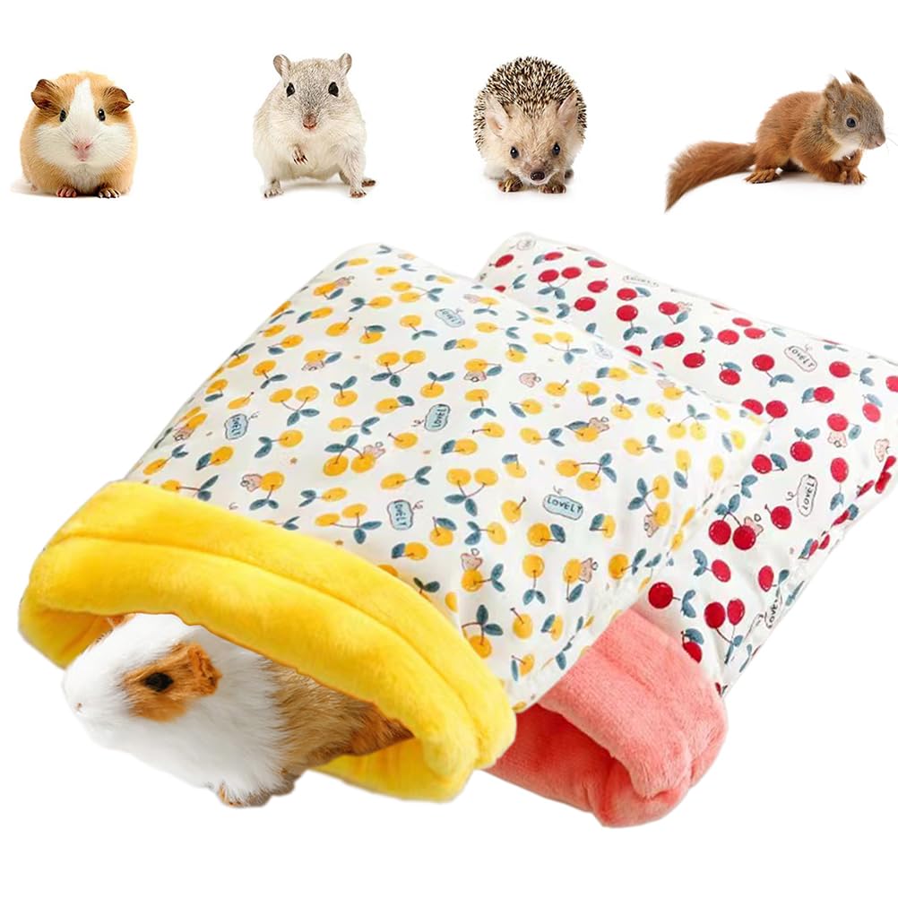 kuivoo 2PS Guinea Pig Bed,Small Pet Bed House,Soft and Warm Sleeping Bed,Small Animal Cage Home Nest Cave and Hideout for Young Guinea Pig,Hamster,Hedgehog,Squirrel