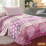 MicroPlush Printed Blanket Lilac Pink
