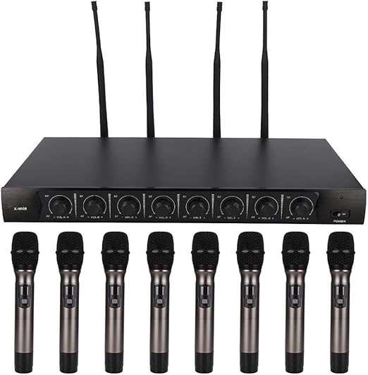 Wireless Microphone, UHF 700MHz 790MHz 8 Channel Amazon.co.uk